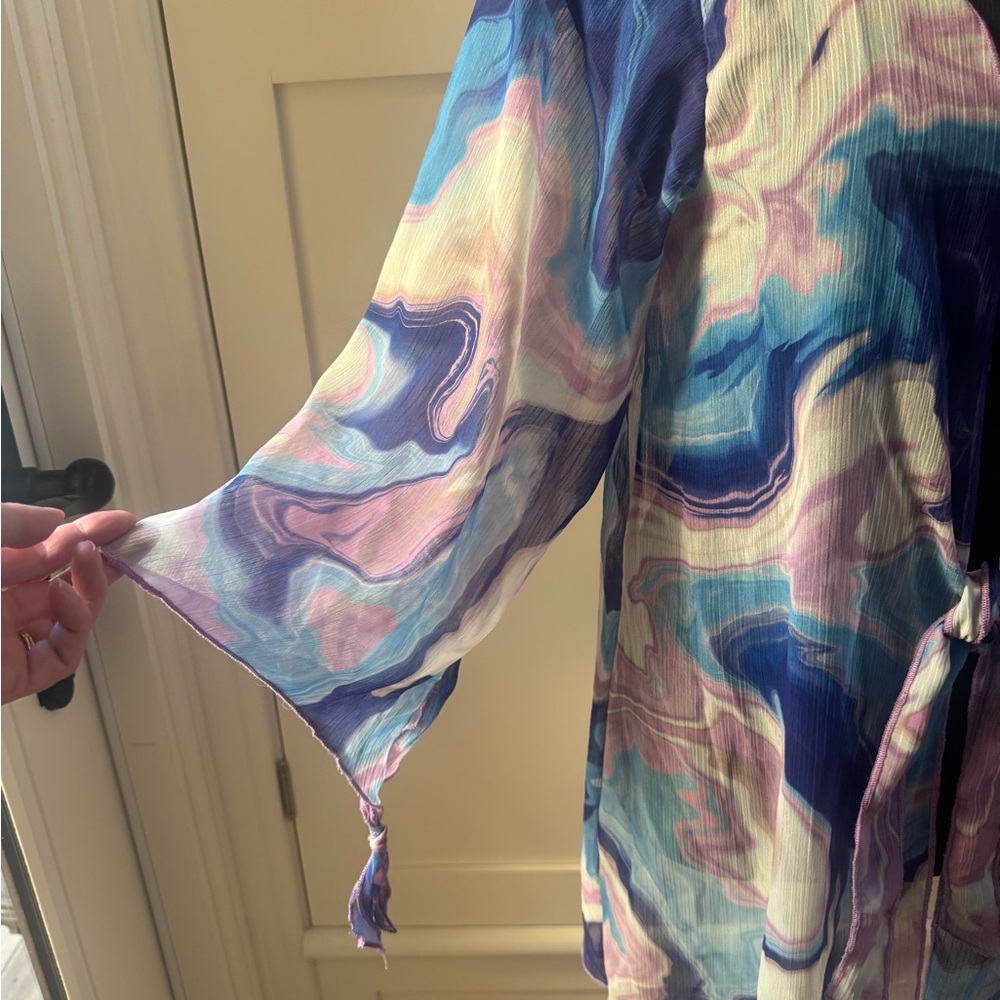 BECCA swim Tie-Front cover up SIZE M/L - Picture 4 of 5